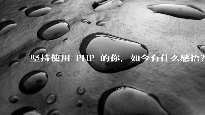 坚持使用 PHP 的你，如今有什么感悟？